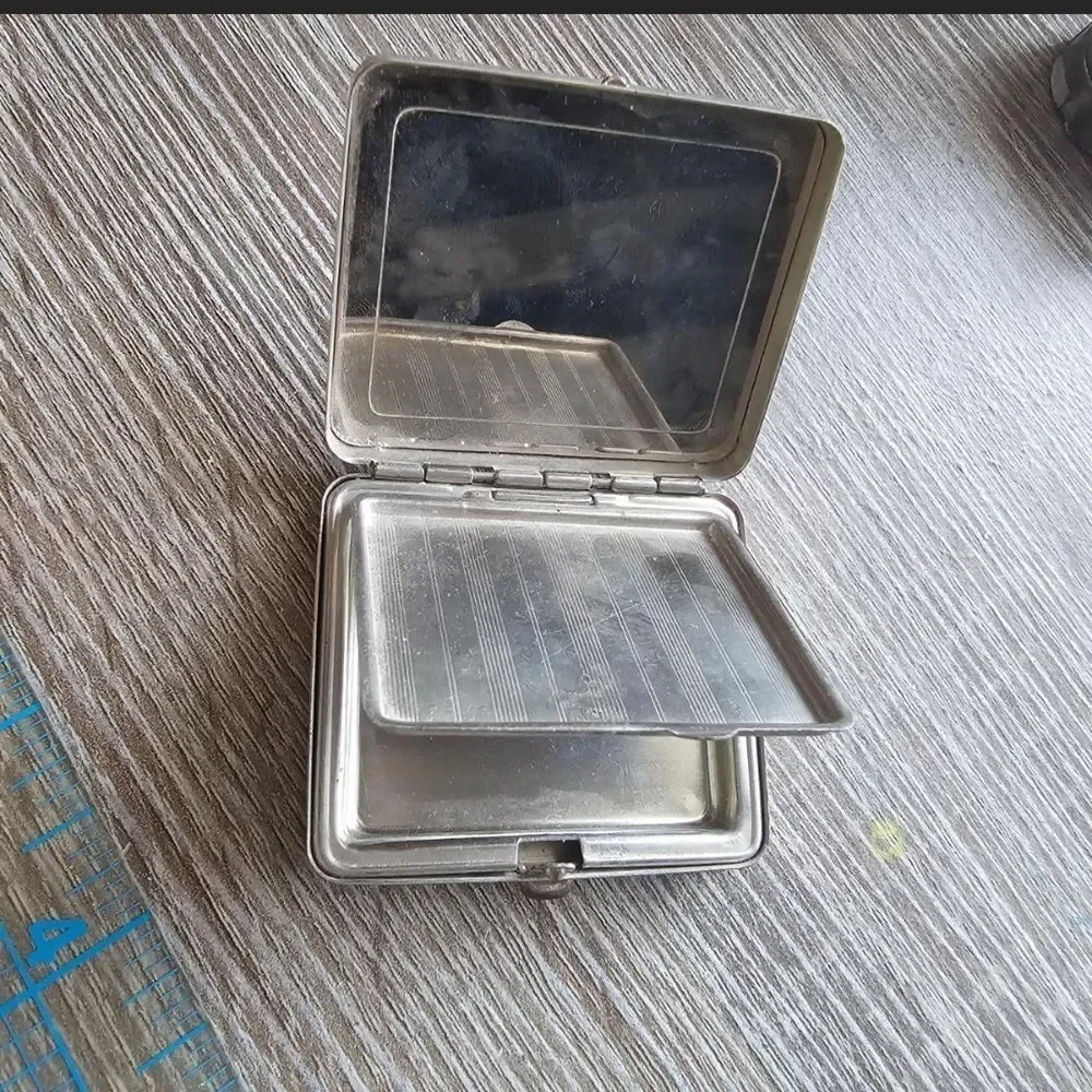 Vintage **1920s** Scottish Terrier Black and Silver Trinket Box with Dog Design